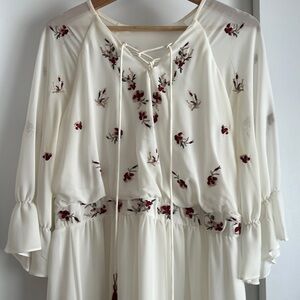 Long dress, side zipper